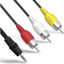 Store 3.5 mm Stereo To 3 Rca Ses ve Video Dönüştürücü Kablouydu Alıcısı, Tv, Ses Sistemi Uyumlu