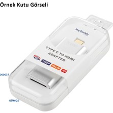 Store Usb-C HDMI Dönüştürücü | 4K 60Hz Görüntü Aktarımı | MacBook Pro Air, iPad Pro Uyumlu Type-C HDMI Adaptör Gümüş