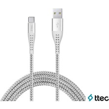 Store 2DKX02CG Extremecable Ekstra Dayanıklı Type C Şarj Kablosu 150CM Gümüş
