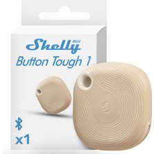Store Blu Button Tough 1 Mokka – Smart Scene Bluetooth Düğmesi, Ev Otomasyonu, IP54 Sertifikalı, Uzun Menzil (10 – 30 M), Çoklu Tıklama Etkinleştirme, Ağ Geçidi Gerekli, Bthome Protokolü