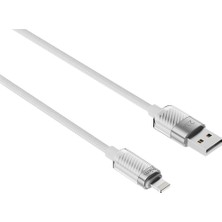 Kahveci Elektronik Store Knıt Glam 2.1A Hızlı Şarj Destekli, Usb-A To Lightning Şarj ve Data Aktarım Kablosu, 1 Metre, Beyaz