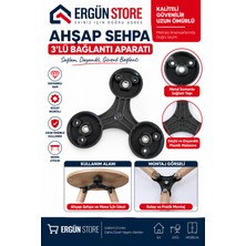 Ergün Store Sehpa Ayak Bağlantı Aparatı 3'lü Bağlantı M8 Civata 1 Adet Vida Dahil