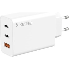 Kahveci Elektronik Store 65W Type-C / 1x Usb-A Çoklu Girişli Hızlı Şarj
