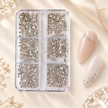 Nainja 6lı Mini Boy Parlak Kristal Görünümlü Tırnak Süsleme Taşları 6 Boy Nail Art Süsleme Taşları WN-532