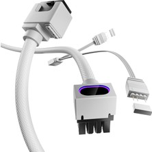 Kahveci Elektronik Store Hydrus 8 Pin Cpu Argb Işlemci Besleme Kablosu Beyaz