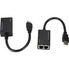 Store 5747 HDMI RJ45 CAT5E 6 Extender Uzatıcı Uzatma Aparatı Adaptör 1080P Cat 5e Veya Cat 6 Kablosu Üzerinden Sinyal Göndererek HDMI Uyumlu Sinyalinizi Uzun Mesafelerde Uzatın.