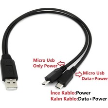 Kahveci Elektronik Store Micro USB Y Kablo Data Power Çevirici Dönüştürücü Çoklayıcı Kablo