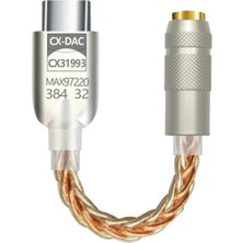 Kahveci Elektronik Store Klasse Type-C - 3.5 CX31993 MAX97220 Çip Hifi Dac Ses Kartı Kulaklık Kablosu (Usb Başlık)