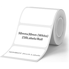 Niimbot Nıımbot T50X30MM 230 Adet Beyaz Etiket (B1,B21S,B3S)