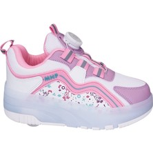 Helinaria Işıklı Patenli Çocuk Ayakkabısı 4 Tekerlekli LED Sneaker Kız Erkek Günlük Spor Ayakkabı