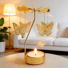 Keyfim Shop Kelebek Temalı Tealight Mumluk – Dekoratif Masa Üstü Aksesuar