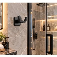 ACAR SU ARMATÜRLERİ Platin Black Çiftli Bornozluk Acar VG58054