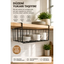 Syn Aksesuar Dolap Içi Raf Altı Sepet Organizer – Çelik Askılı Mutfak Raf Düzenleyici ve Ekstra Saklama Alanı