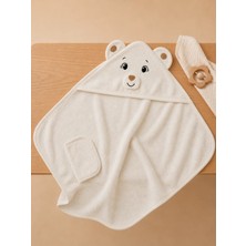 İloya Naturel Iloya Naturel %100 Pamuk Bebek Bornoz Havlu + Kese Set I 0-2 Yaş