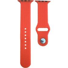 Schitec 42-49MM Yeni Nesil Apple Uyumlu Akıllı Saat Kordonu Silikon Turuncu