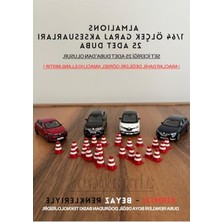 Mythriva Kırmızı ve Beyaz Dubalar, 1/64 Ölçek Diaroma Trafik Aksesuarları