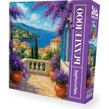 Mythriva 1000 Parça Begonvil Deniz Manzarası Puzzle, Güzel Manzara Tasarımı