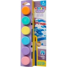 Mythriva Süper Yıkanabilir Fırçalı Tempera Suluboya Seti, 6 Renk