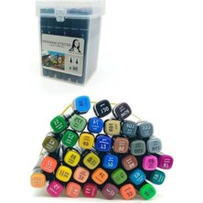 Mythriva 36 Renkli Çift Uçlu Artist Marker Seti, Yaratıcı Çizimler Için