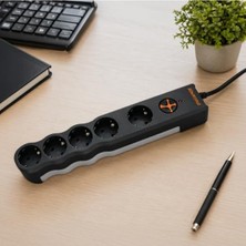 Mythriva 5 Prizli Enerji Koruma Aleti, 1050 Joule Güvenlik ile Elektrik Koruma Sağlar