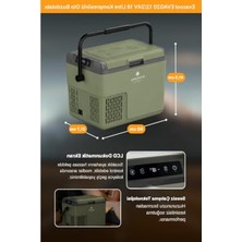 Mythriva 12/24V Kompresörlü Oto Buzdolabı, 18 Litre Yeşil Renk