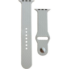 Schitec 42-49MM Yeni Nesil Apple Uyumlu Akıllı Saat Kordonu Silikon Gri
