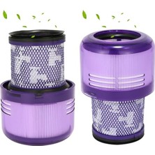 Mythriva Dyson V12 Için Filtre, Dyson V12 Detect Slim Absolute Filter Total Clean Extra Fluffy Motorhead Complete Akülü Elektrikli Süpürge, Yıkanabilir Filtre, Yedek No. 971517-01,2 Adet