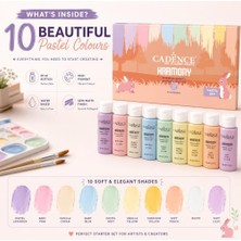 Mythriva Pastel Renkli Akrilik Boya Seti, 10'lu 59ML Tüplerde Sunuluyor