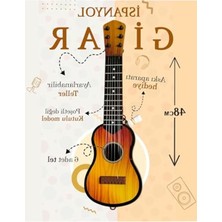 Mythriva 48 cm Oyuncak Ispanyol Gitar, 6 Telli ve Akort Edilebilen Tasarım