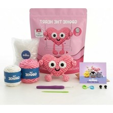 Mythriva Videolu Tığ Işi Amigurumi Kalp Örgü Seti, Örgü Öğrenme Kiti