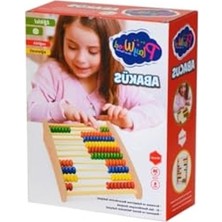 Mythriva 100 Adet Ahşap Boncuk ile Abaküs, Çocuk Eğitim Oyuncağı