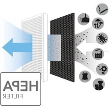 Mythriva Hava Temizleme Performansı Yüksek Hepa ve Karbon Filtre Seti, 2 Adet