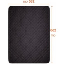 Mythriva Beylini Piknik Örtüsü Baklava Desen Kamp Matı Isıya Suya Dayanıklı Taşınabilir Saklanabilir Plaj Çim Sofra 4 Ölçü (Siyah, 150X250 Cm)