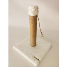 Mythriva Tek Katlı Beyaz Kedi Tırmalama Tahtası