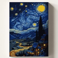 Mythriva Sayılara Göre Boyama Seti, 50X70 cm Tuval ve Fırça Dahil