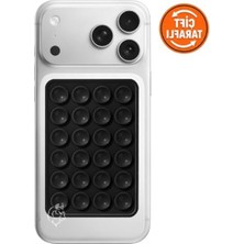 Mythriva Çift Taraflı Vantuzlu Tasarımlı Telefon Tutucu, Siyah Renk, Tüm Modellerle Uyumlu