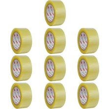 Mythriva 10 Adet Şeffaf Koli Bandı - 45 mm x 100 Mt, Güçlü Yapışkanlı