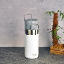 Mythriva 750 ml Beyaz Termos Matara, Fonksiyonel Tasarım