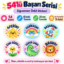 Kidzay Öğretmen Ödül Stickeri – Başarı Serisi 6 Farklı Tasarım