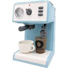 Mythriva Oyuncak Buharlı Sesli Işıklı Kahve Makinesi Pilli Gerçekçi Su Akışlı Renk Değiştiren Bardaklı Mini Barista Seti (Mavi)