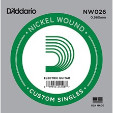 Mythriva Daddario NW026 Elektro ve Akustik Tek Tel, 5li Paket, (Re), Nicke
