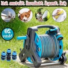 Mythriva 20 Metre Uzunlu Makaralı Hortum Seti, 1/2 Iç Çap ile Bahçe Sulama