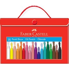 Mythriva Faber-Castell Plastik Çantalı Tutuculu Pastel Boya 18 Renk (125119)
