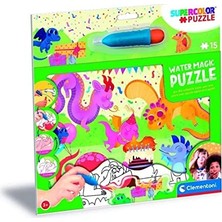 Mythriva Clementoni - 22245-15 Parça Water Magic Frame Puzzle - Baby Dragons