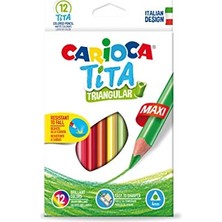 Mythriva Carioca Tita Maxi Üçgen Kuru Boya Kalemi 12'li