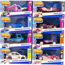 Mythriva Hot Wheels Pull-Back Speeders Oyuncak Araba, 1:43 Ölçeğinde, Geri Çekilip Bırakmak Için Araba, Rolomatic Motor Veya Kapı, Bagaj Veya Motor Kaputu ile Açılabilir, Modeller Değişebilir, HPR70