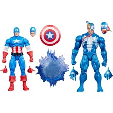 Mythriva Hasbro Marvel Legends Series Gamerverse Captain America Vs Venom Ikili Aksiyon Figür Seti, Retro Video Game