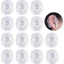 Mythriva Kulak Kapağı, Tek Kullanımlık Kulak Koruyucu, 100 Adet Şeffaf Kulak Koruyucu Folyo, Su Geçirmez, Kulak Kapağı, Duş, Banyo, Spa, Saç Boyası, Salon Için