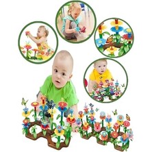Mythriva 104 Parça Bahçe Çiçek Yapım Seti Eğitici Oyuncak Çiçek Bahçesi Yapı Blokları Yapboz Bul Tak Puzzle
