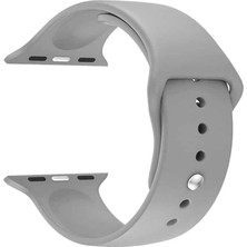 Schitec 42-49MM Yeni Nesil Apple Uyumlu Akıllı Saat Kordonu Silikon Gri